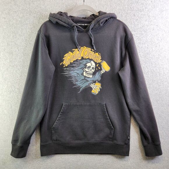 Vans Hoodie Mens S Cold Ones Grim Reaper Beer Skull Skelton Off The Wall - Picture 14 of 14
